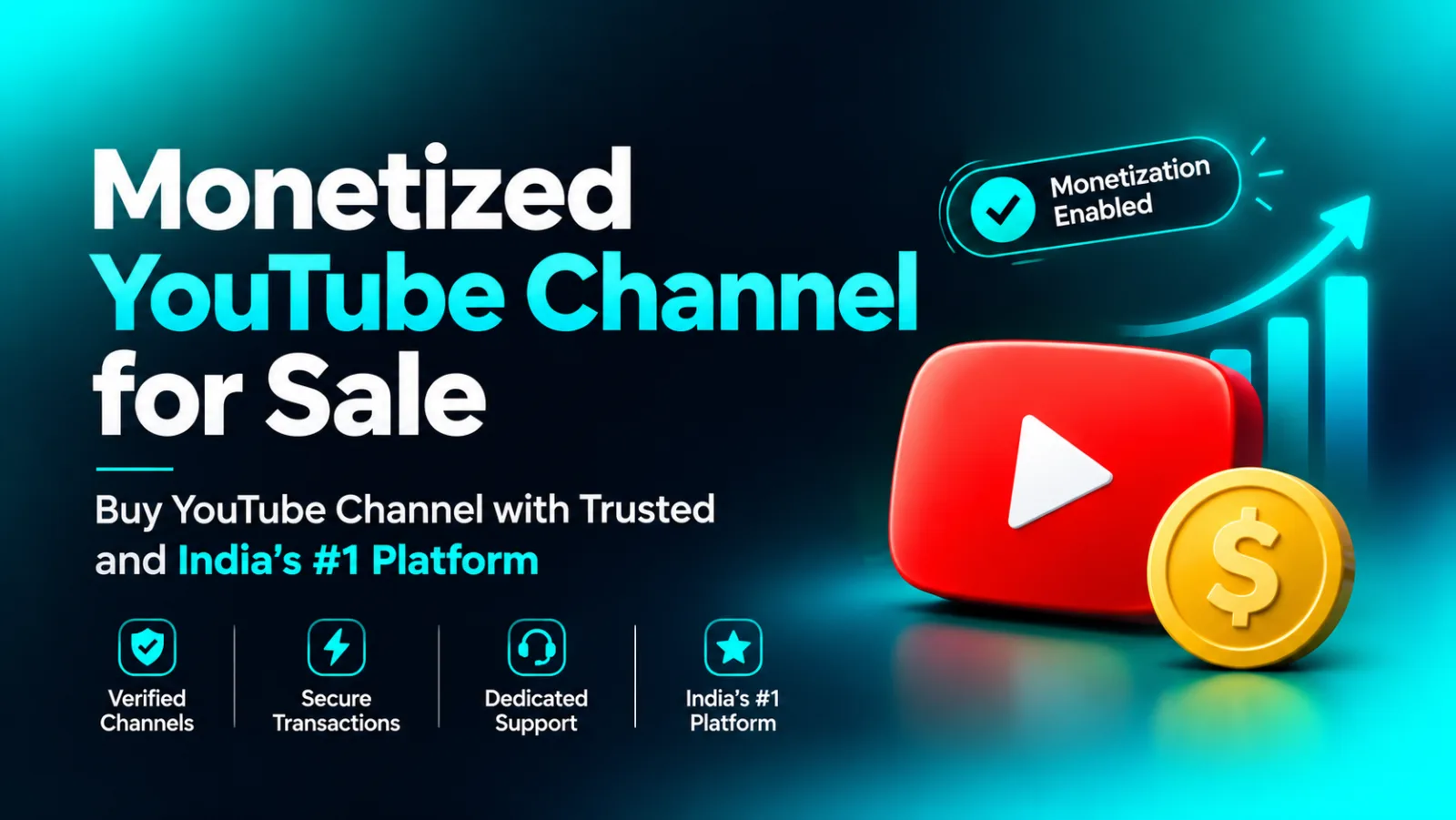 Buy Monetized Youtube Channel for sale