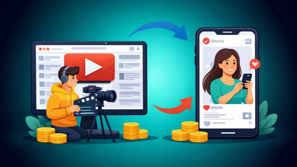 Videos vs shorts YouTube channel