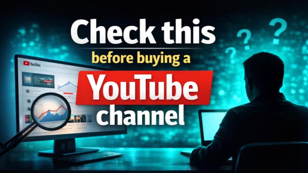 Check this before buying a YouTube channel